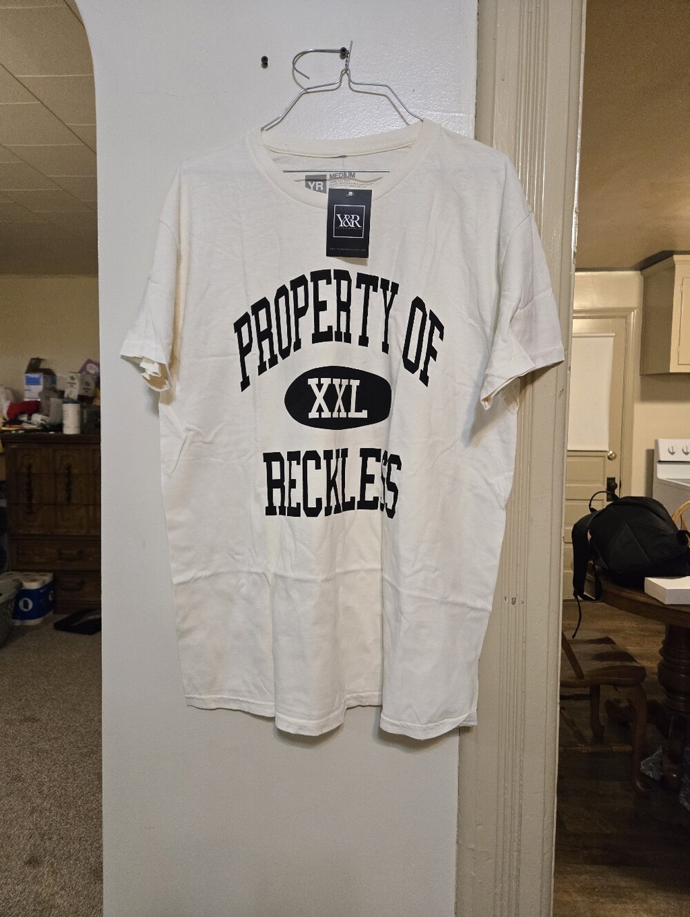 Brand new!! NWT Young & Reckless black & white graphic tee size medium